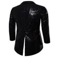 thumbnail image 5 of Men‘s Suit Shiny Sequins Turn-Down Collar Prom Swallow-Tailed Tuxedo, 5 of 5