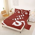 thumbnail image 2 of Erosebridal Sport Rugby Letter Monogrammed S Bed Sheets 4pcs for Teens,Football Gamer King Sheets for Boys Girls,Super Cozy Room Decor, 2 of 5