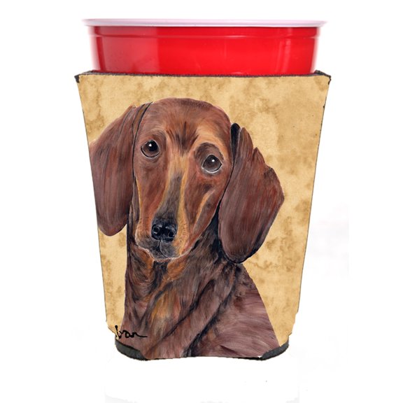 Carolines Treasures SC9137RSC Dachshund Red Solo Cup Beverage Insulator Hugger Red Solo Cup multicolor