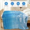 thumbnail image 4 of Blue Coastal Cooling Blanket, Lightweight Breathable Summer Throw Blanket with Double Sided Cold Effect,Summer Beach Ocean Seawater Nautical Picnic Beach Blankets Bed Sheet for Hot Sleepers 30"x40", 4 of 8