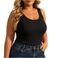 thumbnail image 2 of Zormilly Plus Size Tank Tops for Women Sleeveless Scoop Neck Tank Tops Slim Fit Casual Soft Top, L-5XL, 2 of 5