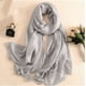 thumbnail image 2 of Bufanda de lino liso para mujer, chal fino de Pashmina, foulard femenino de talla grande, Hijab, 2022 qiuyongming unisex, 2 of 2