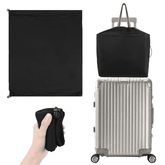 1PC Luggage Hanging Storage Organizer, Foldable Large Capacity Travel Pouch with Trolley Sleeve, Dustproof Portable Carry Accessory