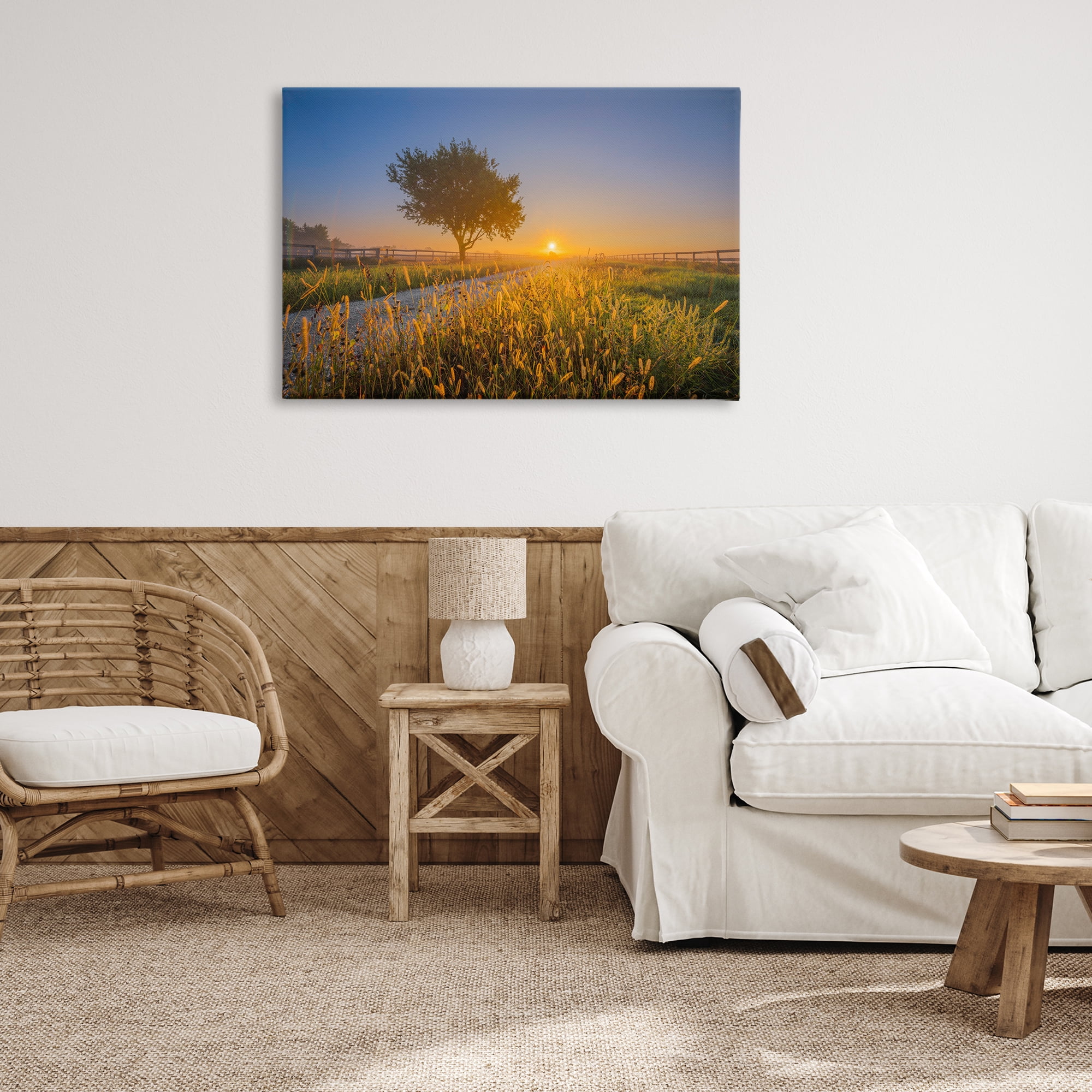 Stupell Industries Rising Sun Horizon Landscape & Nature Photography Wrapped Canvas Art Print Wall Art, 36 x 24