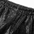 thumbnail image 6 of Endives Women's Sequin Pant Elegant Glitter Sequins Wide Leg Casual Pant Solid Color Elastic Waistband Sequin Trousers Black, 6 of 7
