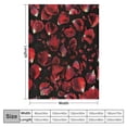 thumbnail image 4 of Orinice Red Rose Blanket Romantic Vintage Burgundy Petal Flower Super Soft Bedding Fleece Throw Blanket Microfiber Flannel Blankets Couch Sofa Warm Lightweight for Boys Girls 60x80in, 4 of 6