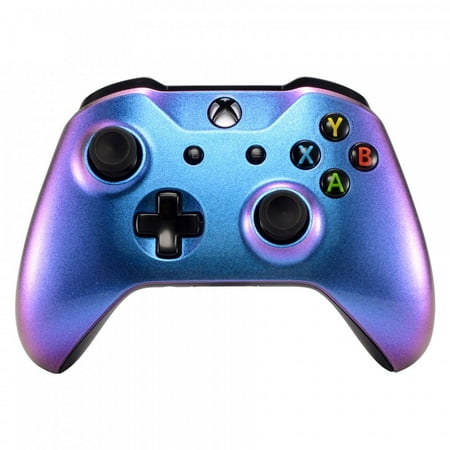 eXtremeRate Purple and Blue Chameleon Front Housing Shell Faceplate for Microsoft Xbox One X & One S Controller Model 1708 - Controller NOT Included