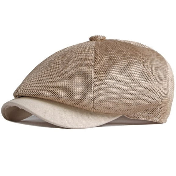 SikaFu Flat Mesh Cap Hat Men Women Berets New Fashion Beret Cap Male Female Retro Beret Hat Vintage Octagonal Newsboy Cap