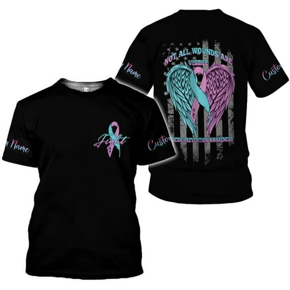 Personalized Suicide Awareness Shirt, Suicide Prevention Awareness, Mental Health Awareness, Mental Health Clothing (S)