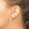 thumbnail image 3 of 14k Yellow Gold Hoop Earrings for Women, Classic Round Medium Hoops with High Polish Finish, Secure Latch Back, Minimalist Fashion Jewelry for Everyday and Formal Wear, 3 of 6