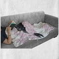 thumbnail image 6 of Whale Soft Flannel Fleece Throw Blanket, Big Black Whale with Striped Dreamy Clouds with a Motto Work of Art, Cozy Plush for Indoor and Outdoor Use, 70" x 90", Pink Black and White, by Ambesonne, 6 of 6