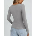 thumbnail image 5 of PRETTYGARDEN Womens Long Sleeve Tops Fall Clothes Scoop Neck Ribbed Knit Basic Tees Shirts Going Out Trendy Outfits, 5 of 7
