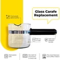 thumbnail image 2 of Espresso Carafe Glass Replacement - 4 Cup. Fits Most Machines, , . PLUS Stainless Steel Creamer (8oz)., 2 of 2
