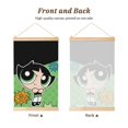 thumbnail image 2 of The Powerpuff Girls Wooden Shaft Hanging Poster Home Decor Poster Wall Art Painting For Living Room Bedroom 12"X18", 2 of 7
