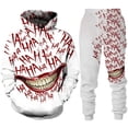thumbnail image 4 of Otoño HAHAHA Big Mouth Sudadera con capucha estampada en 3D Traje para hombre Sudadera con capucha Pantalones deportivos Conjunto de chándal de dos piezas de moda informal Ropa para hombre, 4 of 4