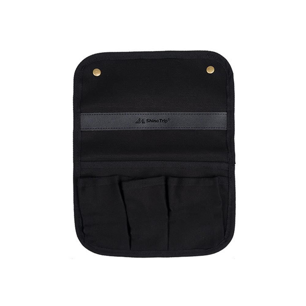 Multi-Pocket Chair Side Hanging Bag Canvas Hanging Organizer Beside Storage Bag for Camping Table