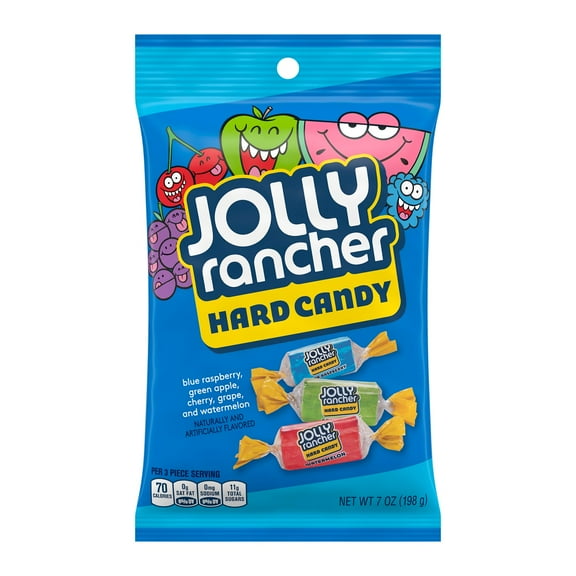JOLLY RANCHER Assorted Fruit Flavored Original Hard Candy, Individually Wrapped, 7 oz, Bag