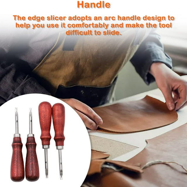 Edge Beveler Wear-resistant Skiving Hand Tool DIY Manual Edge Slicer Trimming Tools Reasonable Bevel Angle Handbags Craft Home Type 4