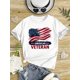 thumbnail image 1 of American Veteran Cotton Girls' T-Shirt - Patriotic Flag Design, Crew Neck, Short Sleeve, Casual Summer Top for Veterans Day, 1 of 6