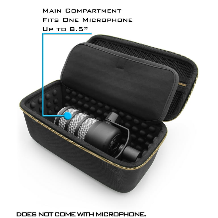 CM Mic Case for Rode PodMic Dynamic Podcasting Microphone or Shure  Condenser Microphones - Case Only 