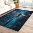 thumbnail image 1 of Sailboat Area Rugs for Bedroom Living Room - 6x9 ft - Starry Sky Carpet for Home Decor - Sea Patterned Decorative Indoor Large Rug - Washable & Soft & Non Slip & Low Pile Z&0479, 1 of 7