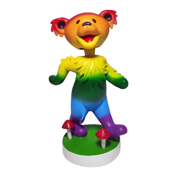 GRATEFUL DEAD DANCING BEAR RAINBOW BOBBLEHEAD 6"