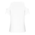 thumbnail image 5 of HUPOM Athletic Tops For Women Womens Shirts Short Sleeve Crew Neck T-Shirt Tab Sleeve White S, 5 of 5