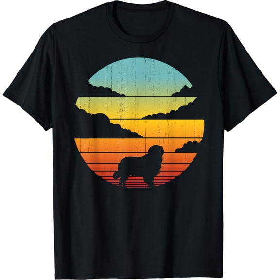 Golden Retriever Retro Vintage 60s 70s Sunset Dog Lovers Men T-Shirt men and women can wear, black, white, gifts