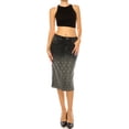 thumbnail image 2 of Be-Girl Women's Denim Pencil Skirt, Black Ombre Wash, Rhinestone Embellished - SG-79165, 2 of 6