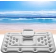 thumbnail image 2 of Colchón de aire Beer Pong, colchones de aire Pool Pong Piscina inflable Beer Pong con 28 orificios para tazas de PVC de alta densidad para áreas de vadeo al aire libre, 180x60cm MFZFUKR LKX-0991, 2 of 9