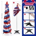thumbnail image 4 of Ayieyill 4th of July Decor Patriotic Decorations, 5ft Patriotic Tree Independence Day Tree, Pop Up American Tree for Memorial Day & Veterans Day Decor Indoor, 4 of 6