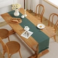 thumbnail image 2 of Nvzi Camino de mesa con borlas, verde oscuro, 33x122cm - Camino de mesa de poliéster, camino de mesa fino, camino de mesa rústico, camino de mesa decorativo para el hogar, 2 of 5