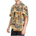 thumbnail image 2 of joogoo Men's Hawaiian Shirt Animal Skins Leopard Short Sleeve Casual Button Down Shirts XL, 2 of 6