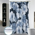 thumbnail image 3 of Small Stall 36"x72" Blue and White Floral Shower Curtain Set with Hooks,Watercolor Gentle Colors Flowers Bathroom Curtain,Modern Minimalist Waterproof Bath Curtain for Bathroom Decor, 3 of 6