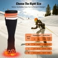 thumbnail image 5 of LATITOP Heated Socks for Men Women, 7.4V 22.2WH Rechargeable Battery Electric Heated Socks, Up to 10H Heating & Full Sole Heating & 3-Level HeatingTemperature for Outdoor Work Fishing Skiing Camping, 5 of 7
