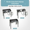 thumbnail image 2 of SHINESTAR Patio Cover for Camp Chef 2 Burner Stove, Also Fit Gas One B-5000 and More, Durable & Waterproof, 32 x 16 x 21.6 inch, Black, 2 of 8