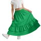 thumbnail image 5 of Falda larga con volantes y bolsillos para niña, cintura elástica, informal, escalonada, de poliéster, 5 of 7