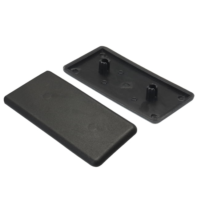 Unique Bargains Standard Plastic Rectangle Aluminum Extrusion End Cap Black 80x40mm Trolley, Fish Tank Rack, Storage Rack 30Pcs