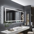 thumbnail image 1 of LED Lighted Backlit Bathroom Mirror Dimmable Antifog LED Mirror with 3X Magnifying 3 Colors Makeup Mirrors My Lux Decor Round, 1 of 7