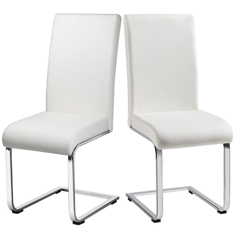 SmileMart Modern Dining Chairs Upholstered High-Back Dining Chairs PU