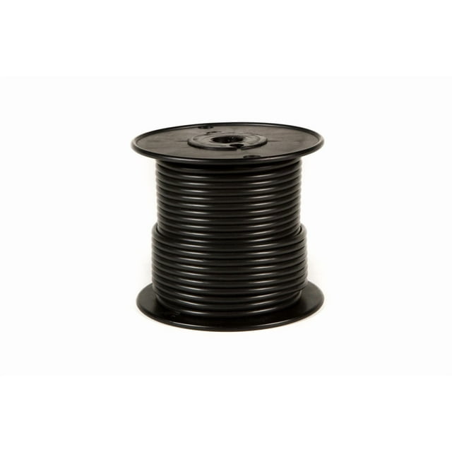 WirthCo Primary Wire 81074 1 Conductor; Multi-Strand; 14 AWG; Black; 100 Foot Spool; PVC Insulation/Copper Conductor