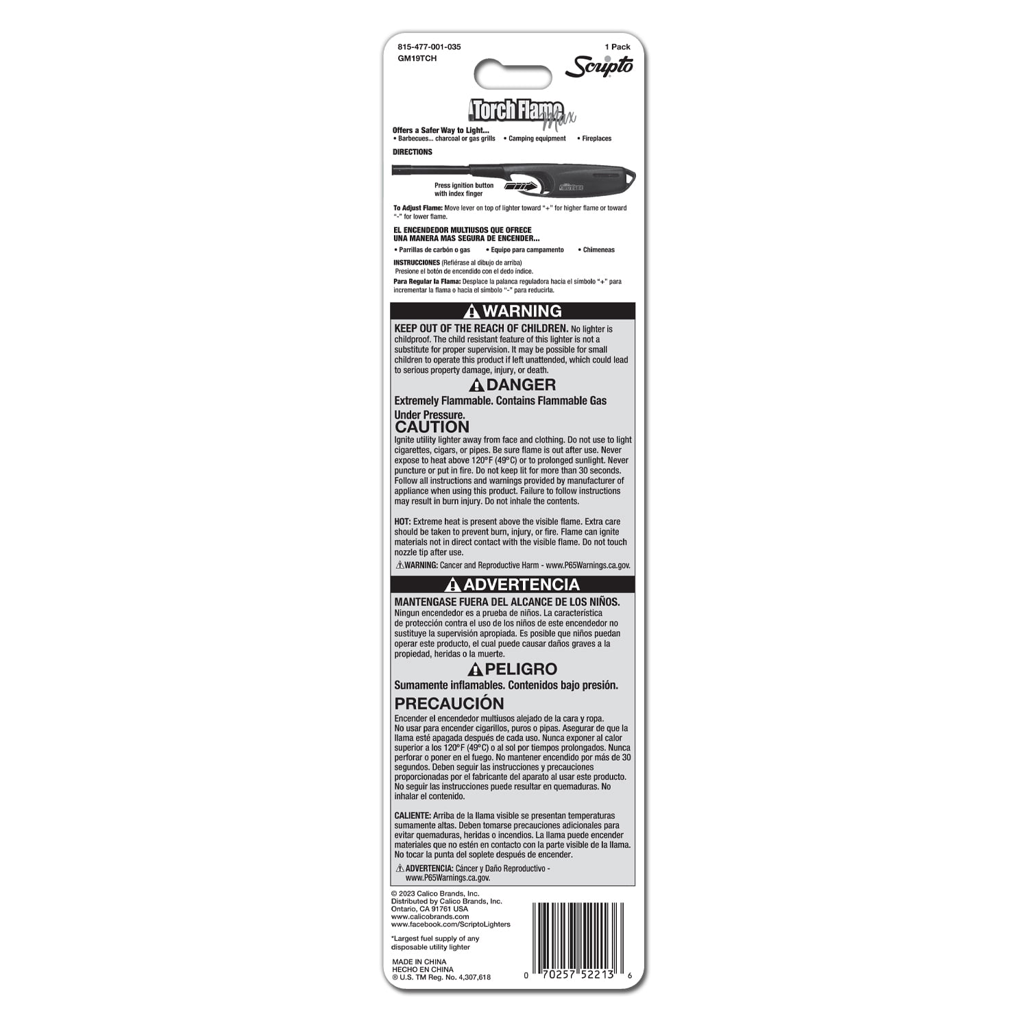 Scripto Torch Flame Max Utility Lighter 1 PACK