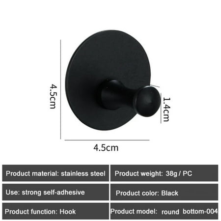 

LIGJUN Functional and Durable Neat Stainless Steel Self Adhesive Coat Hook Hanger - Rustproof Bathroom Kitchen Towel Robe Organizer - Space-Saving Solution for Your Home