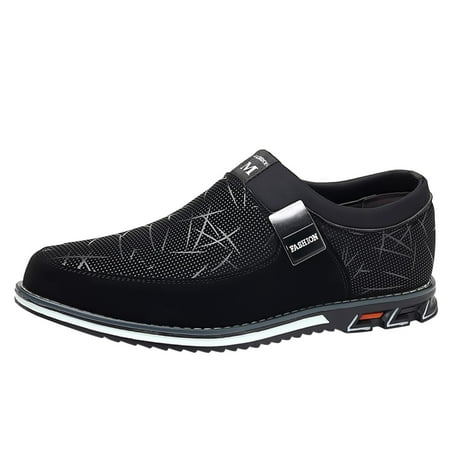 

Fashion Style Men s Breathable Comfortable Business Slip On Work Leisure Hit Color Leather Shoes