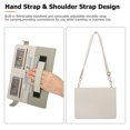 thumbnail image 4 of TECH CIRCLE Handbag Case for Galaxy Tab S10 Ultra/S9 Ultra/S8 Ultra 14.6" with S Pencil Holder,Folio Stand PU Leather Crossbody Shoulder Hand Strap Card Slots Magnetic Envelope Wallet Cover,Beige, 4 of 7