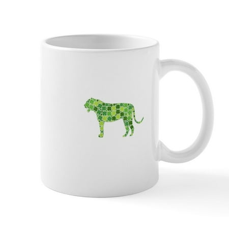 

CafePress - Womens Tiger Irish Lucky Green Shamrock Clover St - 11 oz Ceramic Mug - Novelty Coffee Tea Cup