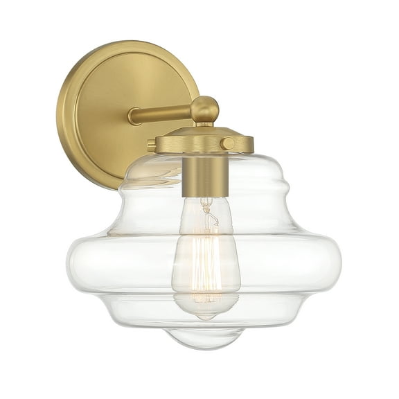 Trade Winds Jordan 1-Light Wall Sconce in Natural Brass
