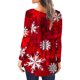 thumbnail image 5 of Pntutb moda mujer cuello redondo manga larga camiseta otoño estampado botón blusa suelta tops Pntutb Pntutb-5006, 5 of 7