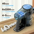 thumbnail image 3 of YOMA Cordless Vacuum Cleaner, 6 in 1 Lightweight Handheld&Stick Vacuum for Home Hard Floor Carpet Pet Hair, 3 of 10