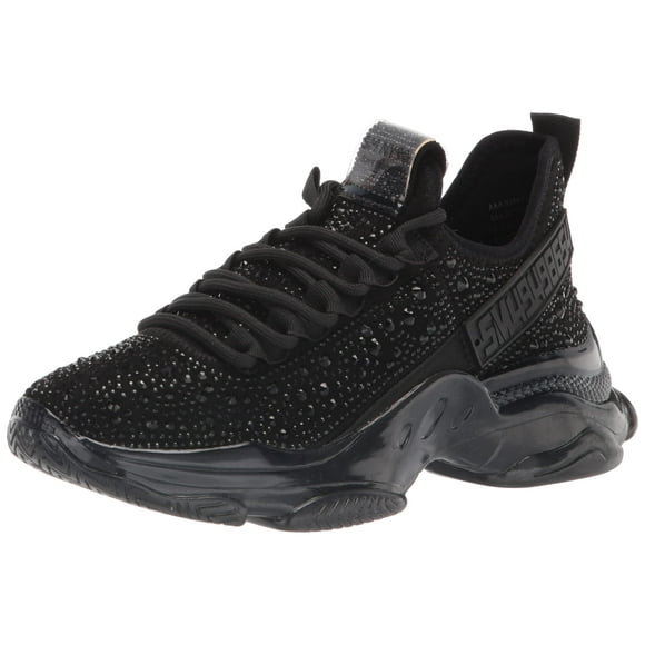 Steve Madden Women's Maxima Sneaker, Black, 6